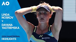 Linda Noskova v Dayana Yastremska Highlights  Australian Open 2024 Quarterfinal [upl. by Selinda]