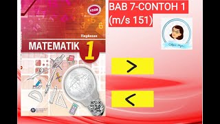 【MAT T1 】 T191 LEBIH BESAR KURANG DARIPADA  MATEMATIK T1  Bab 7  Contoh 1 ms 151 [upl. by Delores516]