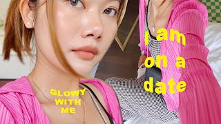 ON A DATE grwmchit chat🧸  Tip make up da căng bóng ft dAlba 🧏🏻‍♀️✨ [upl. by Hermie]