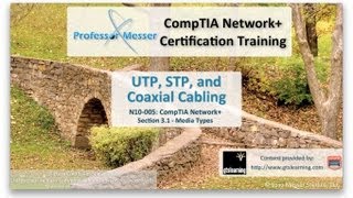 UTP STP and Coaxial Cabling  CompTIA Network N10005 31 [upl. by Ahtiekal]