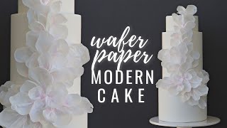 How to make wafer paper edible lace for cake decorating  Florea Cakes [upl. by Anned]