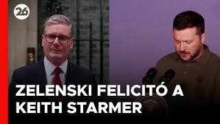 Zelenski felicita a Starmer y espera seguir reforzando sus relaciones con Londres [upl. by Xella]