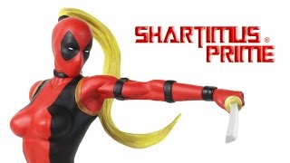 Marvel Gallery Lady Deadpool Diamond Select Toys Statue Review [upl. by Ataeb921]