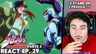 MELHOR LUTA DE JOJO JOTARO VS POLNAREFF ANÚBIS React JoJos Bizarre Adventure Parte 3 EP 29 [upl. by Akemrej]