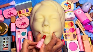 ASMR Wooden Makeup on Squishy Mannequin Whispered [upl. by Wittenburg817]