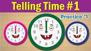 Learn to Tell Time 1  Telling the Time Practice for Children  Whats the Time  Fun Kids English [upl. by Onitnelav]