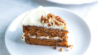 Incredibly Moist Carrot Cake Recipe  Homemade Carrot Cake [upl. by Llenrad]