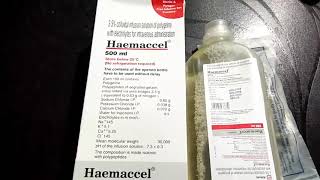 Haemaccel 500 ml uses  haemaccel video [upl. by Martella]