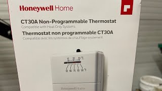 Installing New Honeywell CT30A Nonprogrammable Thermostat ￼ [upl. by Oicnoel]