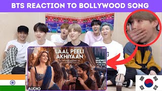 BTS REACTION TO BOLLYWOOD SONG Laal Peeli Akhiyaan Shahid KapoorKriti Sanon bts india [upl. by Anihc]