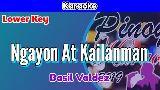 Ngayon At Kailanman by Basil Valdez Karaoke  Lower Key [upl. by Dugan]