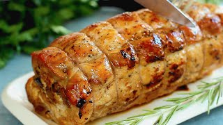 Surprise your guests Juicy meatloaf with mushroom filling Just roll the meat into a roll [upl. by Hooge436]