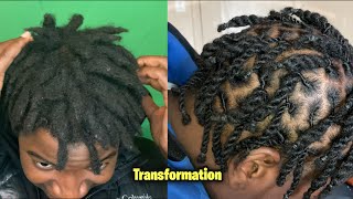 BEST RETWIST EVER  TWO STRAND TWIST ON SHORT DREADS🔥 [upl. by Zedekiah]