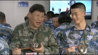 Xi Reviews Training of Carrier Borne Fighter Jets [upl. by Gnirps453]