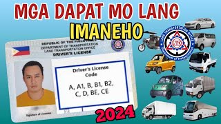 MGA PAGBABAGO SA DRIVERS LICENSE 2024  BAGONG RESTRICTIONS CODE  TAMA NA DRIVERS LICENSE CODE [upl. by Winter640]