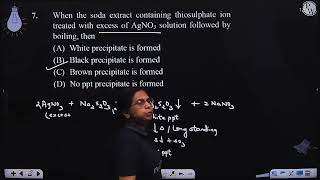 When the soda extract containing thiosulphate ion treated with excess of AgNO3 solution followed [upl. by Conte179]