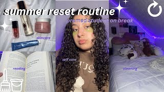 VLOG  SUMMER BREAK RESET ROUTINE 🏋️‍♀️🧹✨🧽🫧 premed student on summer break cleaning self care [upl. by Renferd]