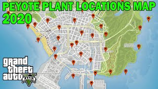 PEYOTE PLANT LOCATIONS MAP  All The Locations of the Peyote plants 2020  GTA 5 ONLINE [upl. by Samuela420]