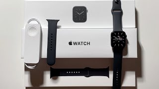 Apple Watch SE Unboxing Space Grey Aluminum 44mm [upl. by Nodgnal]