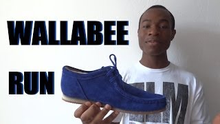 Clarks Wallabee Run Cobalt Review  On Feet [upl. by Ennagrom665]