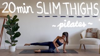 20MIN slim thighs pilates workout  tone amp lengthen legs  no equipment  LIDIAVMERA [upl. by Norine]