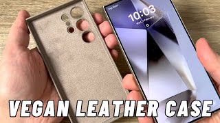 UNBOXING Vegan Leather Case Samsung Galaxy S24 ULTRA [upl. by Einafpets]