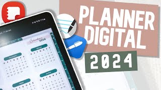 Planner Digital 2024 ✨ COMPLETO Samsung Notes Goodnotes e Noteshelf [upl. by Ebneter]