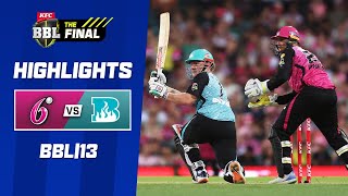 Sydney Sixers v Brisbane Heat  BBL13 [upl. by Ahsienak]