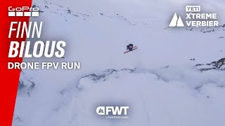 GoPro Drone FPV POV Finn Bilous World First 360 off the Hollywood Cliff I 2024 YETI Xtreme Verbier [upl. by Imray942]