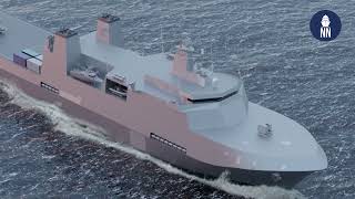 HHI Unveils HDL13000 Design For Royal Malaysian Navy MRSS [upl. by Morganne795]