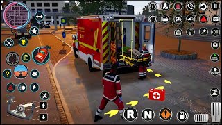 US Ambulance Simulator Games  Ambulance Driving Game 2023  Mobile Gameplay 2 [upl. by Whiteley]