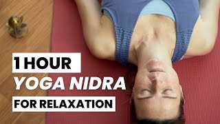 1 Hour Yoga Nidra for Relaxation  Script by Swami Satyananda Saraswati  Narrated by Karuna Yoga [upl. by Yleve]