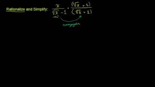 Rationalizing Denominators with Conjugates [upl. by Jocelyn]