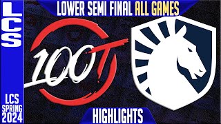 100 vs TL Highlights ALL GAMES  LCS Spring 2024 Playoffs SemiFinal  100 Thieves vs Team Liquid [upl. by Modesty]