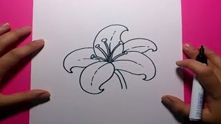 Como dibujar una flor paso a paso 9  How to draw a flower 9 [upl. by Gina549]