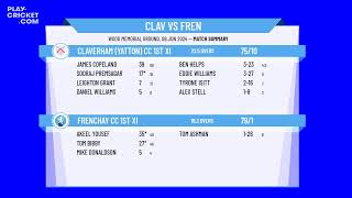 Claverham Yatton CC 1st XI v Frenchay CC 1st XI [upl. by Nosde]