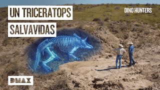 Un tesoro de miles de años desenterrando el esqueleto de un triceratops  Dino hunters [upl. by Eiuqnimod797]