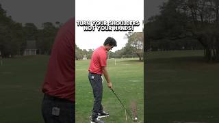 Don’t use your hands Use your shoulders in this great tip by SagutoGolf [upl. by Pizor487]