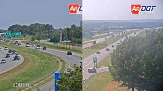 Arkansas Distracted Police Officer Crashes Into Traffic Jam Caused By Unsecured Load [upl. by Ahsoyem]