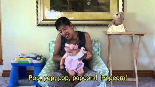 Popcorn  Baby Rhyme with Lyrics and Actions [upl. by Ylac169]