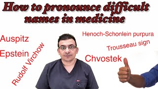 How to pronounce difficult names in medicine [upl. by Noivart]