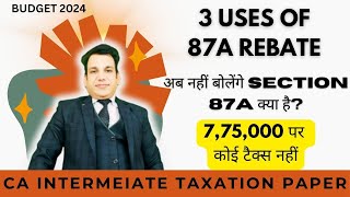 SECTION 87A REBATE I 775000 पर कोई टैक्स नहीं I SECTION 87A INCOME TAX I SECTION 87A OLD TAX REGIME [upl. by Adianes962]