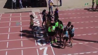 Femenil relevos 4x100 sub 16 20  Olimpiada 2016 Estatal de Atletismo Durango [upl. by Noed]