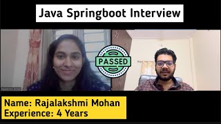 Java Spring Boot 4 Years Experience Interview [upl. by Ddet911]