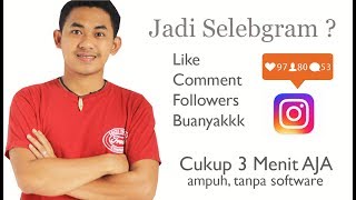 CARA MEMPERBANYAK LIKE  COMMENT  FOLLOWERS INSTAGRAM HANYA 3 MENIT FREE [upl. by Ellohcin]