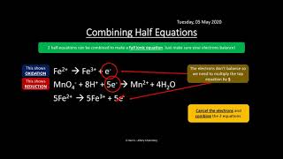 ASLevel Chemistry Redox Reactions Part 7 [upl. by Fae]