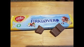 Freia Firkløver Melkesjokolade Hakkede Hasselnotter  Norwegian Craft Chocolate Review [upl. by Hayikat]