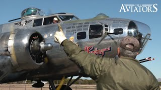 Full startup and takeoff of the B17 Sentimental Journey Raw engine sound no music [upl. by Slaohcin]