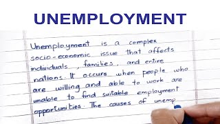 Unemployment Essay Writing in English [upl. by Noemad]