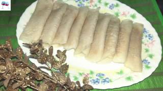 Patishapta Pitha Recipe With Semolina  Sujir Haluya Diye Patishapta [upl. by Fornof135]